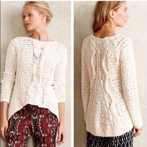 Free Shipping!!!! Anthropolgie Moth Cream Sweater